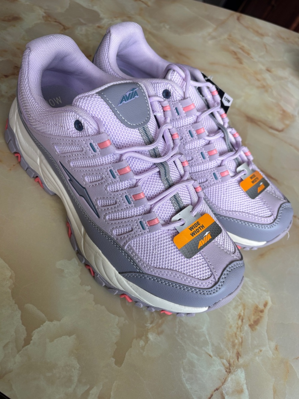 Avia Lilac Athletic Sneakers with Gray and Pink Accents